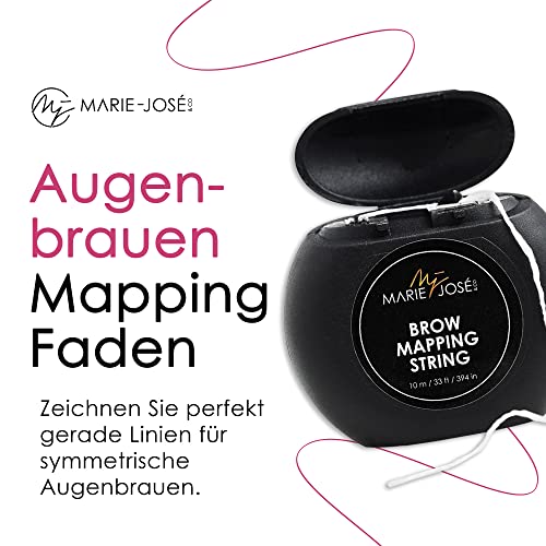 Professionelles Weißes Brow Mapping String für Präzise Augenbrauenvorzeichnung - Sichtbare Fadentechnik für PMU & Augenbrauenfarbe - Formgebung und Messung - Bis zu 50 Anwendungen