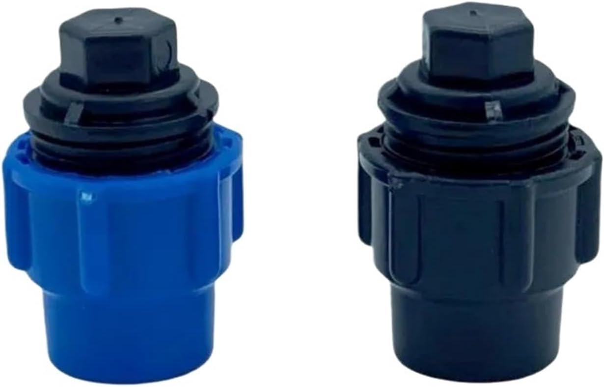 1pcs Water-saving irrigation 20/25/32/40mm PE Tap Pipe Plugging Fast Nozzle Plastic Fast Nozzle Tube Connector Fittings(Black,20mm)