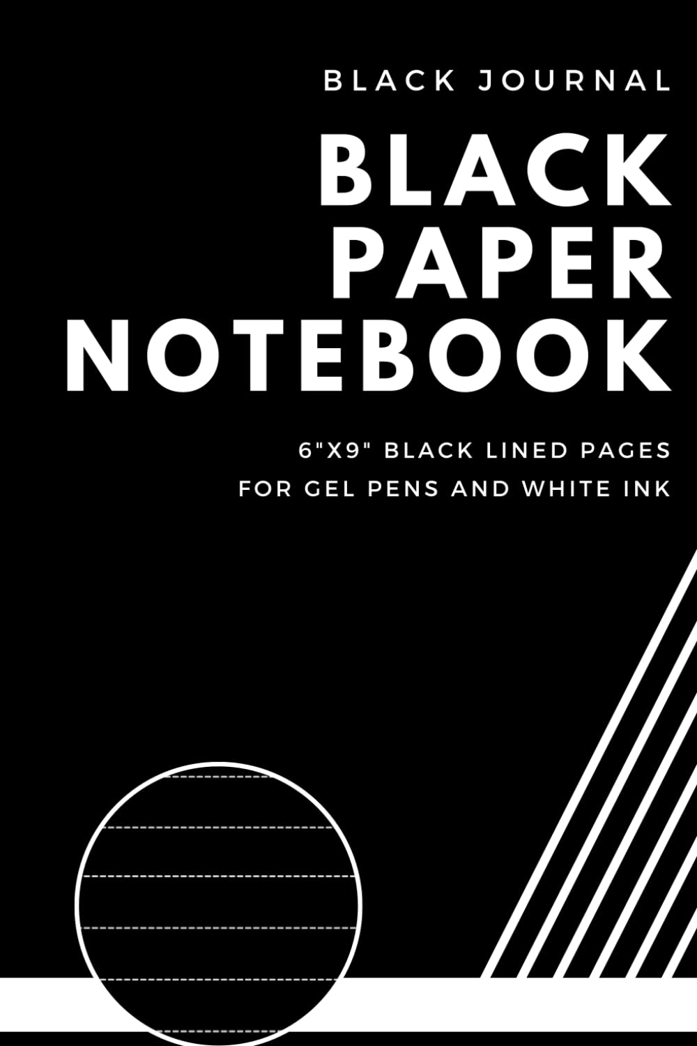 Black Paper Notebook | Plain Ruled Journal with Softcover for Work, School and College Supplies | 100 Pages | Compact Size 6" x 9": Black Pages Notebook for Gel Pens and White Ink