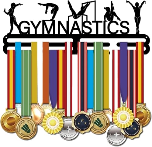 SUPERDANT Gimnasia Para Colgar Medallas gimnasia ritmica medallero gimnasia ritmica personalizado Soporte para Colgar Porta Medallas de Gimnasia Decor Para Colgar Medallas de Gimnasia Femenina 40x15CM