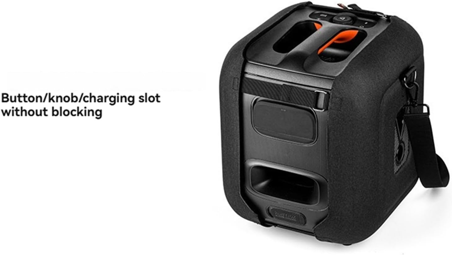 Portable Speaker Protective Cover for JBL Partybox Encore Essential, EVA Hard Shell Case Travel Carrying Case Cover with Shoulder Strap