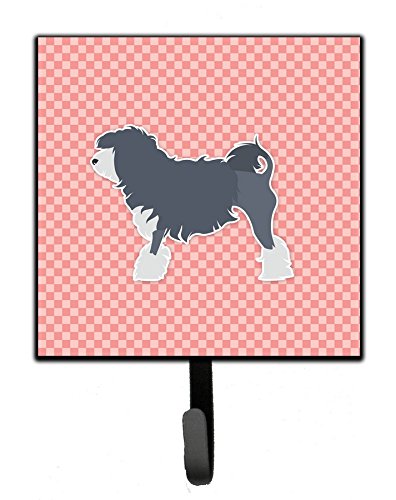 Lowchen Checkerboard Pink Leash or Key Holder