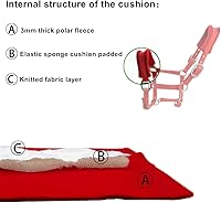 Vista 4 de UNISTRENGH Cabestro ajustable para caballos con forro polar y cojines esponjosos, cabestres de cuerda de equitación, cuello de caballo ecuestre