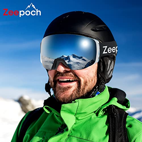 Ski Goggles - Zeepoch Otg Snowboard Goggles With Uv Protection Anti Fog For Men Women Adult Teenagers - Detachable Lens, Pink #TOP4