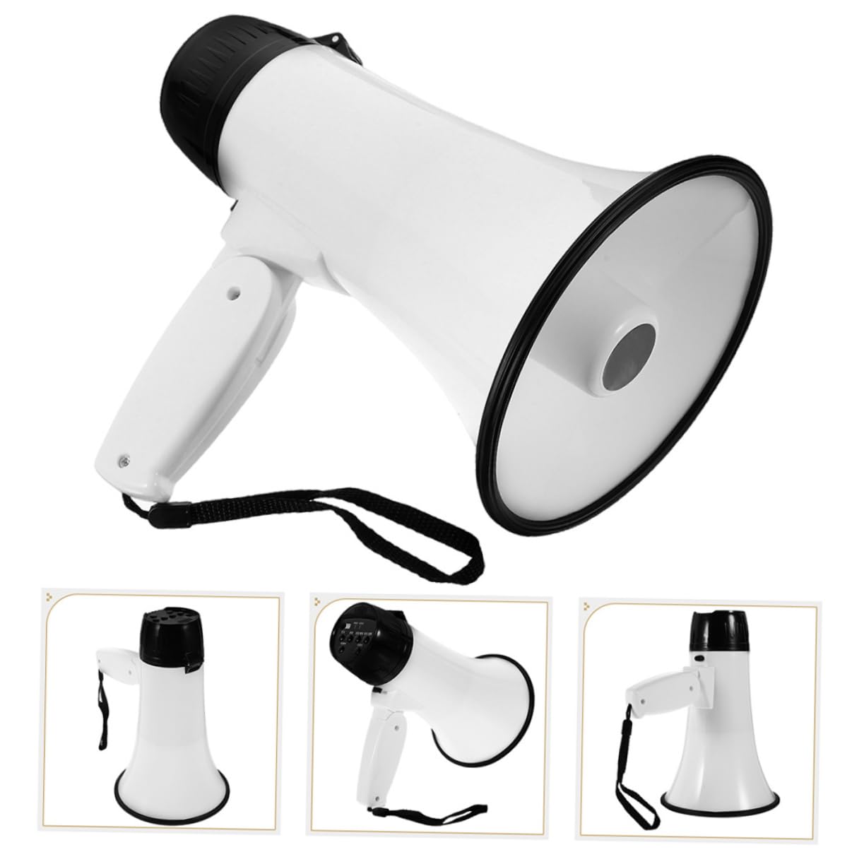 Toyvian Megáfono Portátil Altavoz con Correa De Mano Megáfono para Deportes Eventos y Animadores Bocina