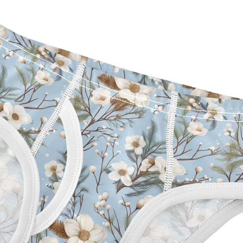 ODAWA Cotton Flowers Blue Kids Underwear Boys, Toddler Boy Underwear 2T4