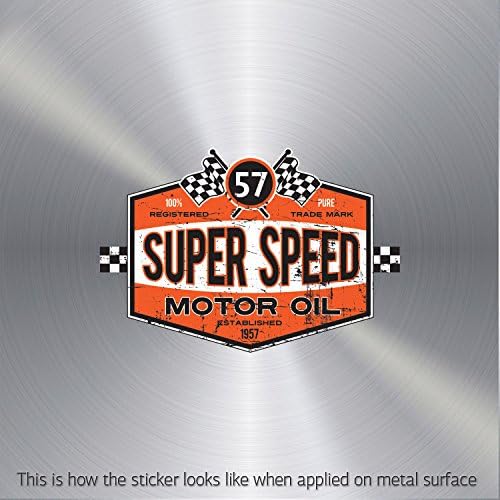 Stickers Decal Vintage Motor Oil Sign waterproof Games Specialty Motorbike (3 X 2.04 In)