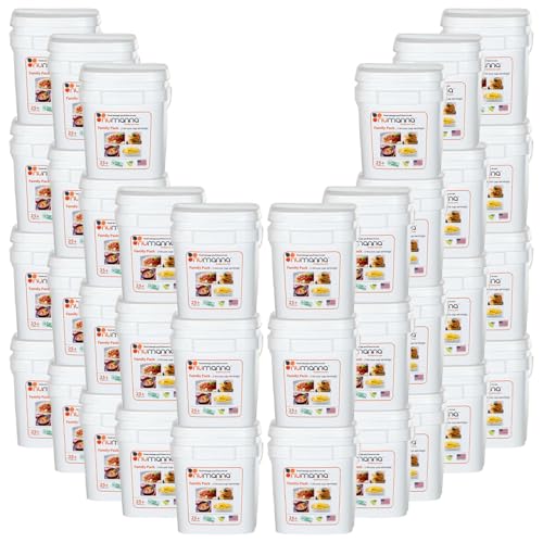 Numanna Family Pack Bucket 5,184 Servings 36-Months Emergency Meal Kit | Easy-to-Prepare, Non-GMO Freeze-Dried Survival Food | Everyday Meals in Resealable Pouches | Made in USA | 25+ Year Shelf Life