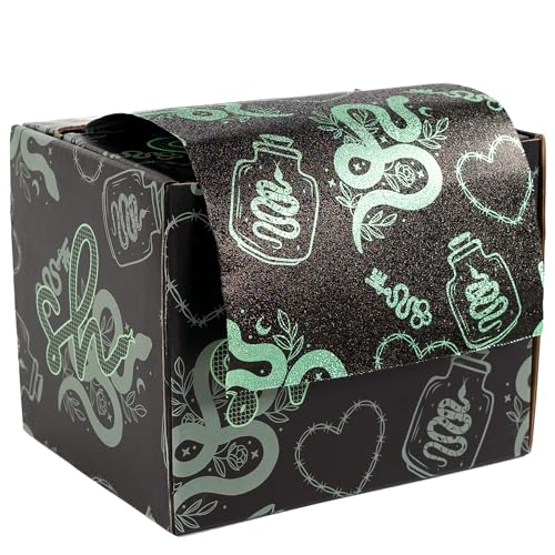 Simply Hair Hair Foil Roll – 100m Embossed Medium Weight Roll with Built-In Cutter – Custom Length Foil for Hair Dye, Highlights & Balayage - No-Slip Grip - 12.7cm - Serpent