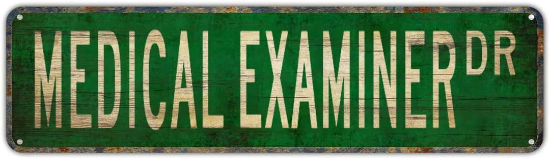 Peiyeety A006 Vintage Metal Tin Signexaminer Dr Retro Street Sign, Rustic Wall Decor For Home, Office, Man Cave, Garage, Kitchen, Farmhouse, Patio, Garden, Porch, 4 * 16 Inch