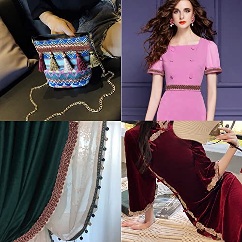 Gorgecraft 10.9 Yards Polyester Woven Gimp Trim 5/8 Inch Wide Braid Lace Trim Centipede Decorated Lace Ribbon For Costume Diy Crafts Sewing Jewellery Making Home Decoration (Brown) #TOP6