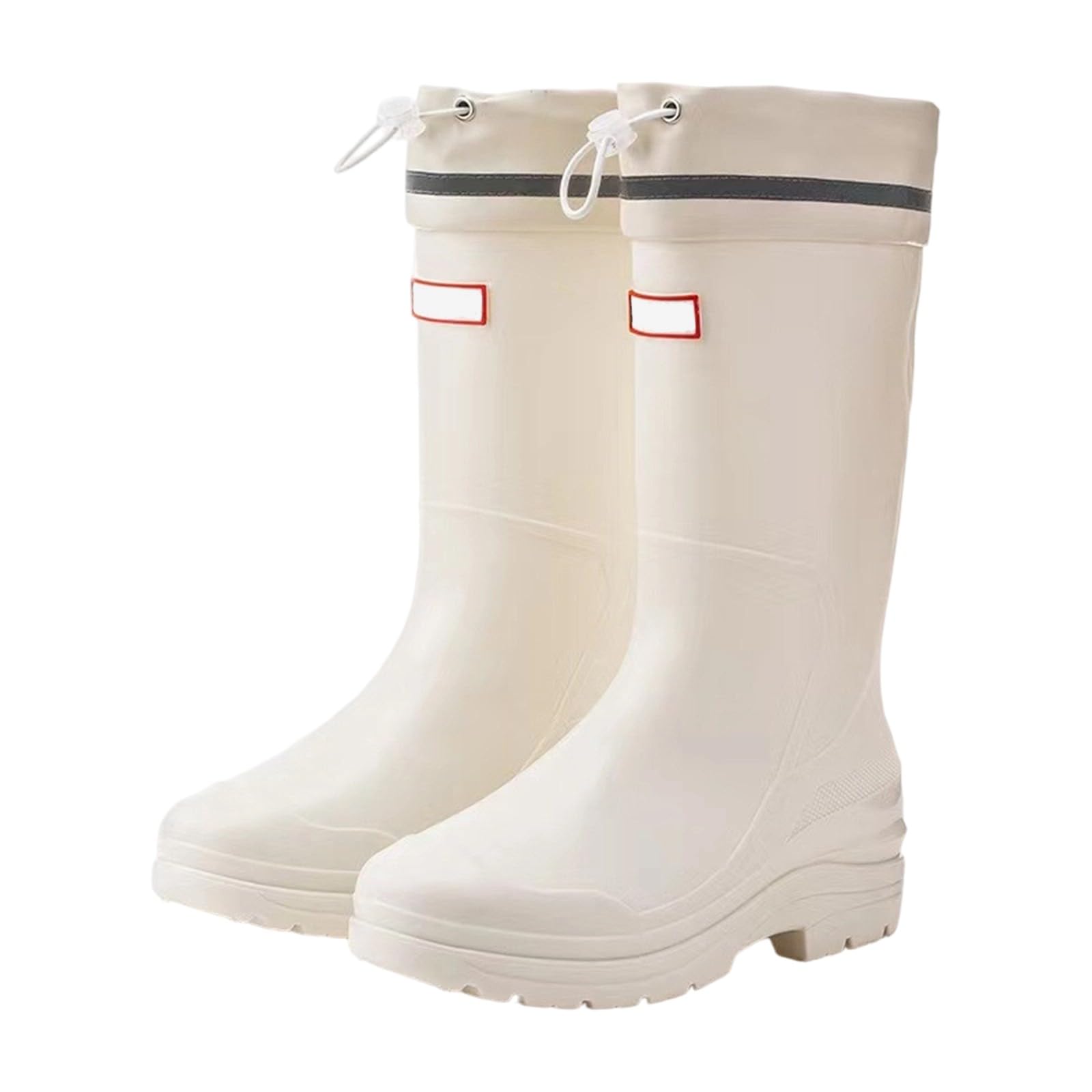 Botas de goma para mujer, semialta, impermeables, antideslizantes, para