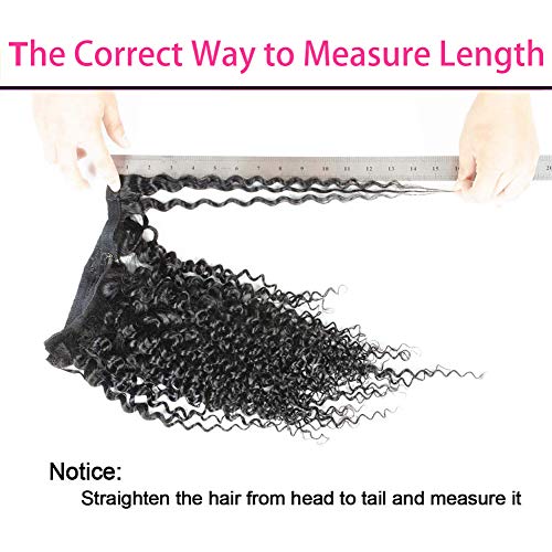 Urbeauty Kinkys Curly Clip in Human Hair Extensions for Black Women, 14 inch X2 Afro 3C 4A Curly clip ins Human Hair Extension 2 Set together 200gram/package