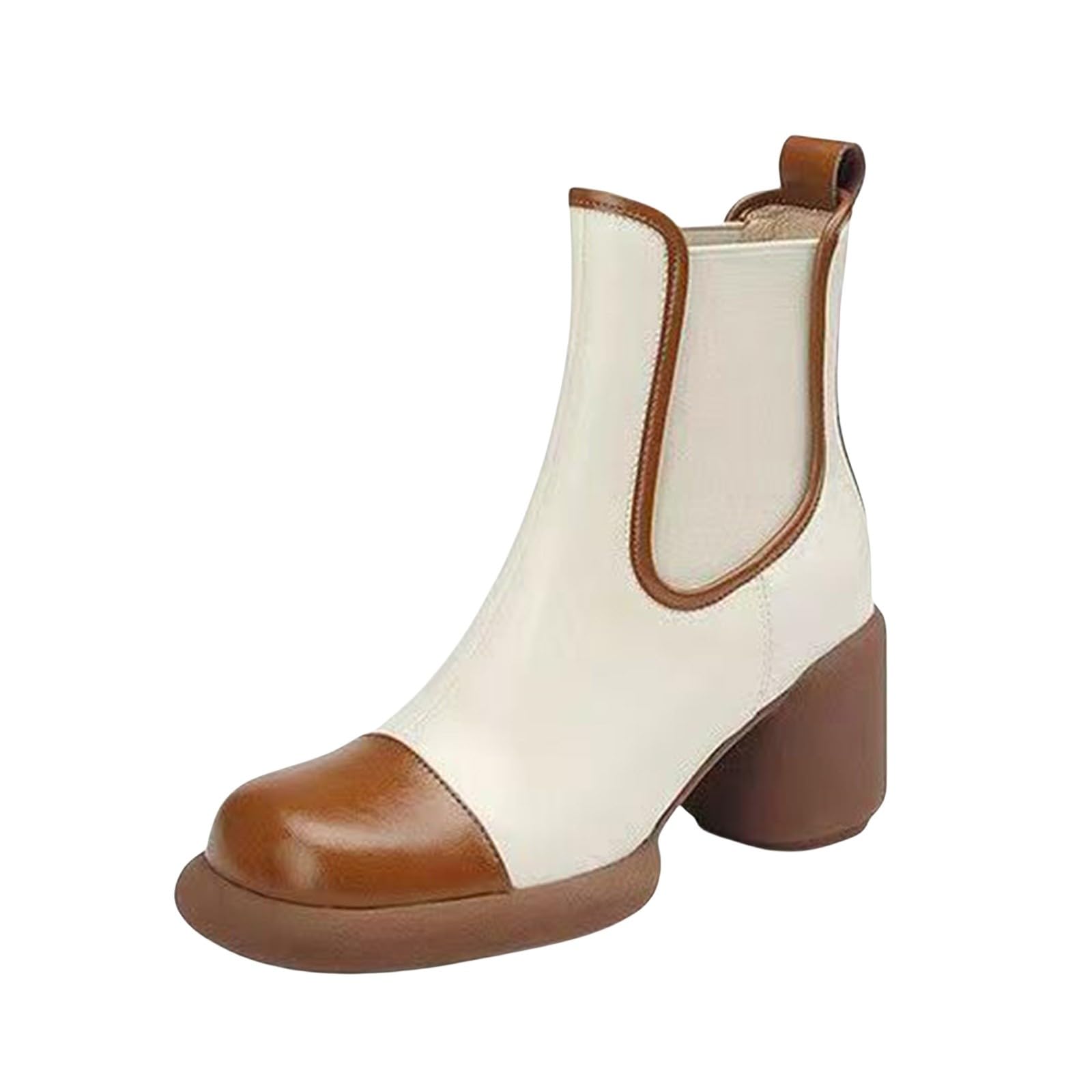 Botines cómodos para trabajar todo el Chunky Side Fashion día