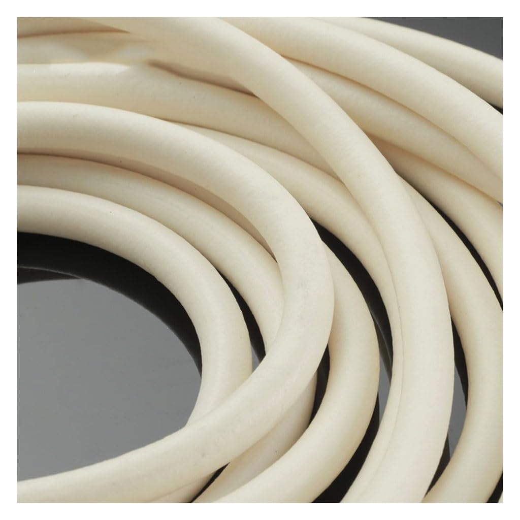 EDFMGH 1pcs 5m Silicone Rubber Foam Round Strip, Silicone Sealing Strip, White Sponge Strip 8mm 9 10 11 12mm(10mm(5m))