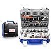 Rotary Tool Accessories Kit, APEXFORGE 357Pcs Accessories Kit, 1/8″(3.2mm) Diameter Shanks, Universal Fitment for Easy Cutting, Sanding, Grinding, Sharpening, Carving, Drilling and Engraving-M0