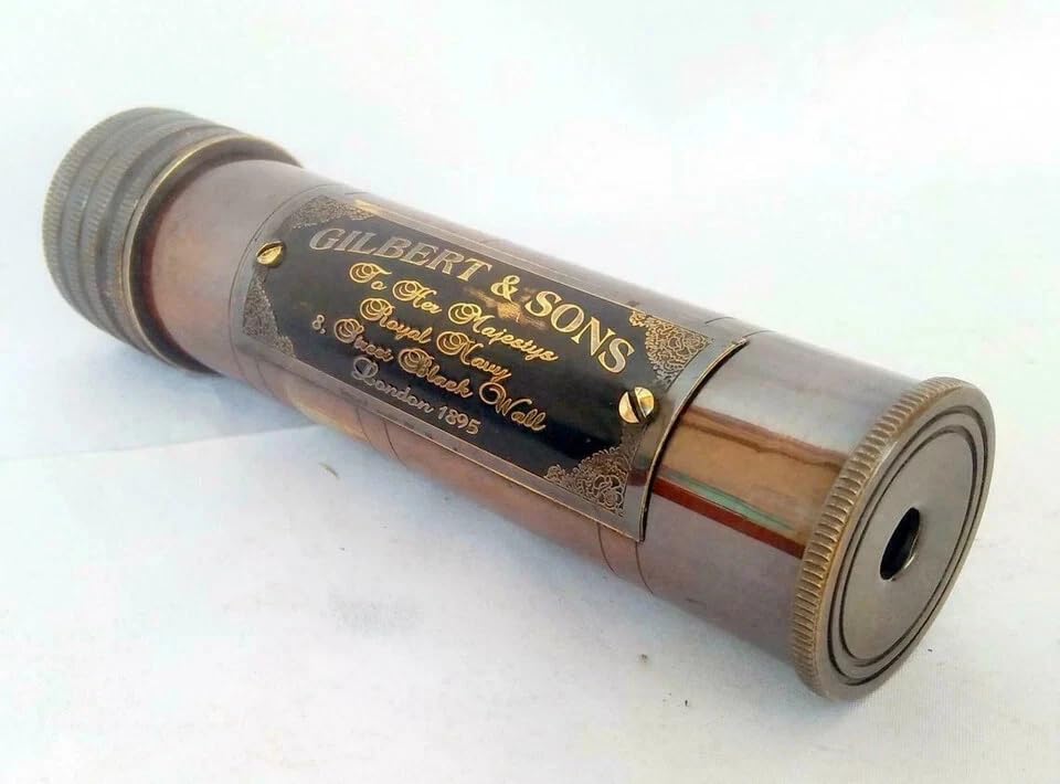 Vintage Antique Brass Kaleidoscope Gilbert & Sons Handmade Nautical Kids Gifts