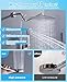 Jafeton High Pressure Rainfall Shower Head with Handheld Spray Combo – 5 Spray Modes, 10