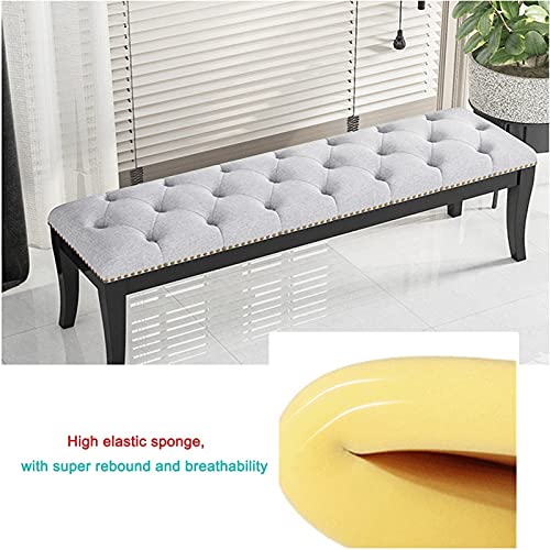 Taburete de sofa comodo y banco largo moderno para entrada de casa 4