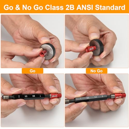 Image of 66 Pcs Nut and Bolt Thread Checker - 34 Standard & 32 Metric, Detachable Bolt Size Finder Tool, Screw and Nut Identifier Thread Gauge Especially for Tight Spaces