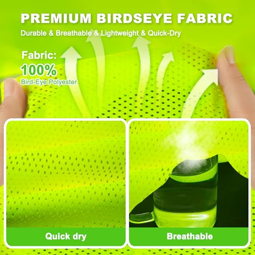 Image of ProtectX High Visibility ANSI Class 2 Safety Vest with 4 Pockets
