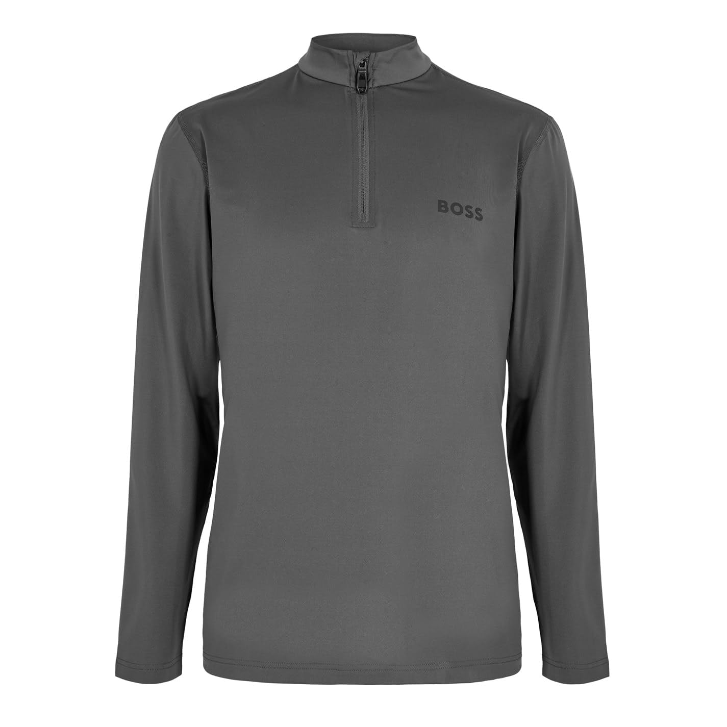 Boss Men's Green 1/4 Zip Performance Tracksuit Top - Grey - L