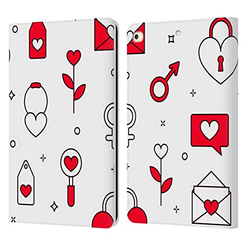 Étui portefeuille cuir iPad 9.7 2017 2018 Haroulita Message d'amour housse