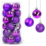 【Bolas de árbol de Navidad de alta calidad】 Estas hermosas bolas de árbol de Navidad están hechas de material de PVC duradero y ecológico para proporcionar un excelente rendimiento a prueba de roturas en comparación con los productos de vidrio tradicionales. Puede dejar que sus hijos jueguen de forma segura con nuestras pelotas de plástico.