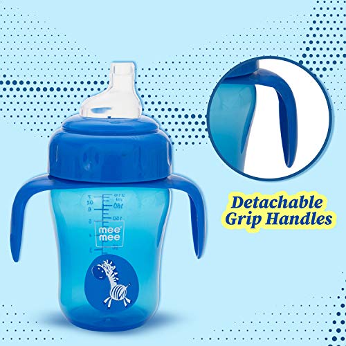 Mee-Mee-BPA-Free-2-in-1-Convertible-Sipper-Cup-for-BabiesToddlersKids-with-Soft-Spout-StrawAnti-LeakDetachable-Handle-210-ml-Blue