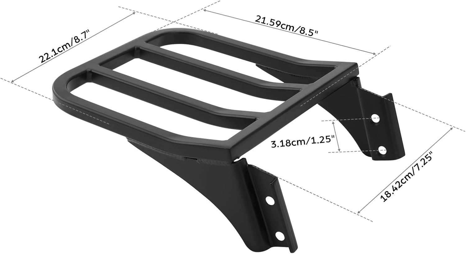 TCMT Black Sissy Bar Backrest Luggage Rack Fits For Harley Sportster XL 883 1200 2004-2022