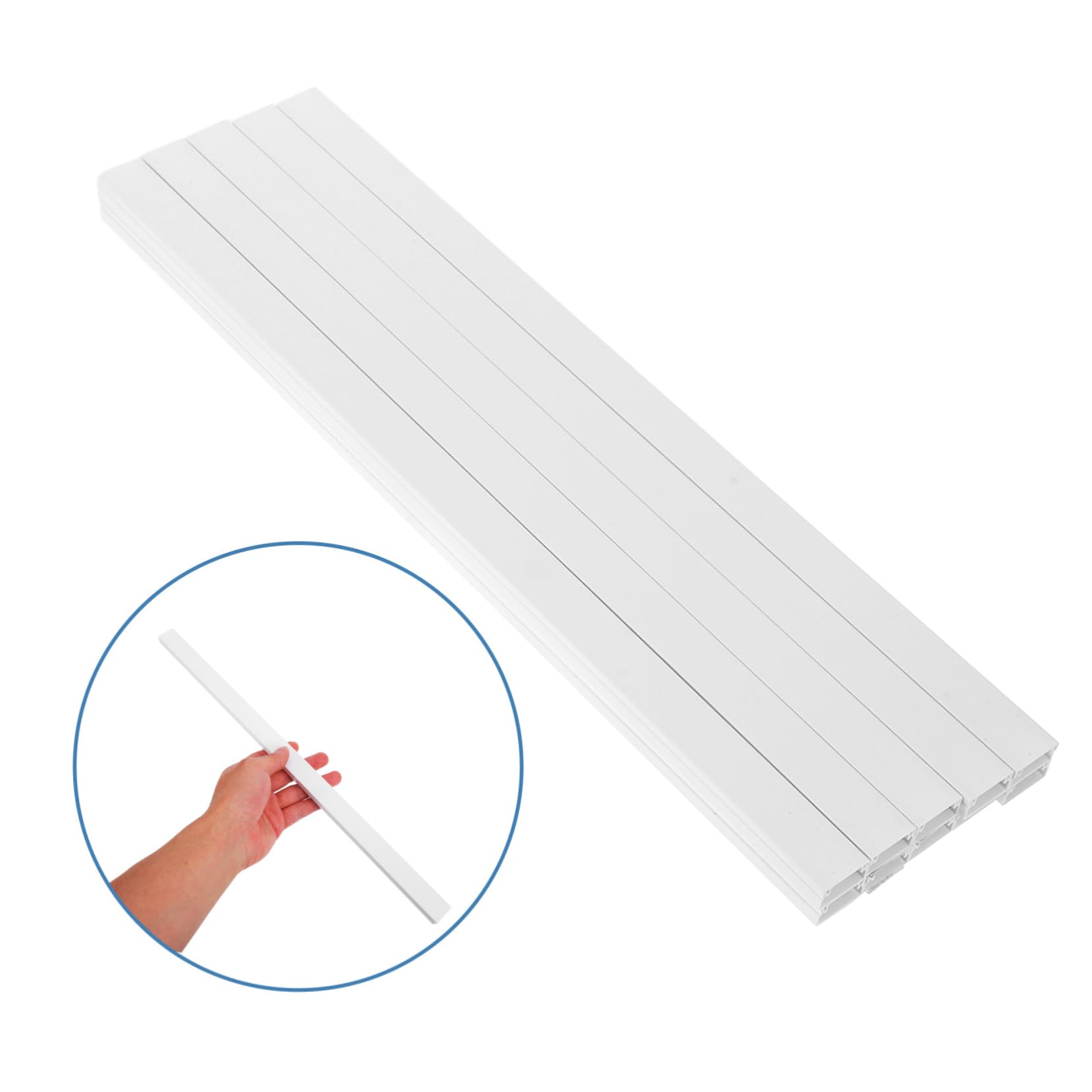 Goulotte Passe-câbles en PVC Blanc, Cache-câbles Flexible à Pose Facile pour Télévision Murale, Rangement Discret des Fils et Câbles