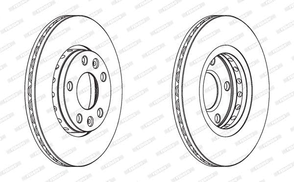 2x FERODO Disco de freno Delantero Ø280mm Altura: 44mm Espesor: 24mm ventilado DDF1728C Compatible con RENAULT Megane 3 Grandtour KZ0/1 GRAND Scénic 3 JZ0/1 Megane 4 Grandtour K9A/M/N, DACIA DUSTER