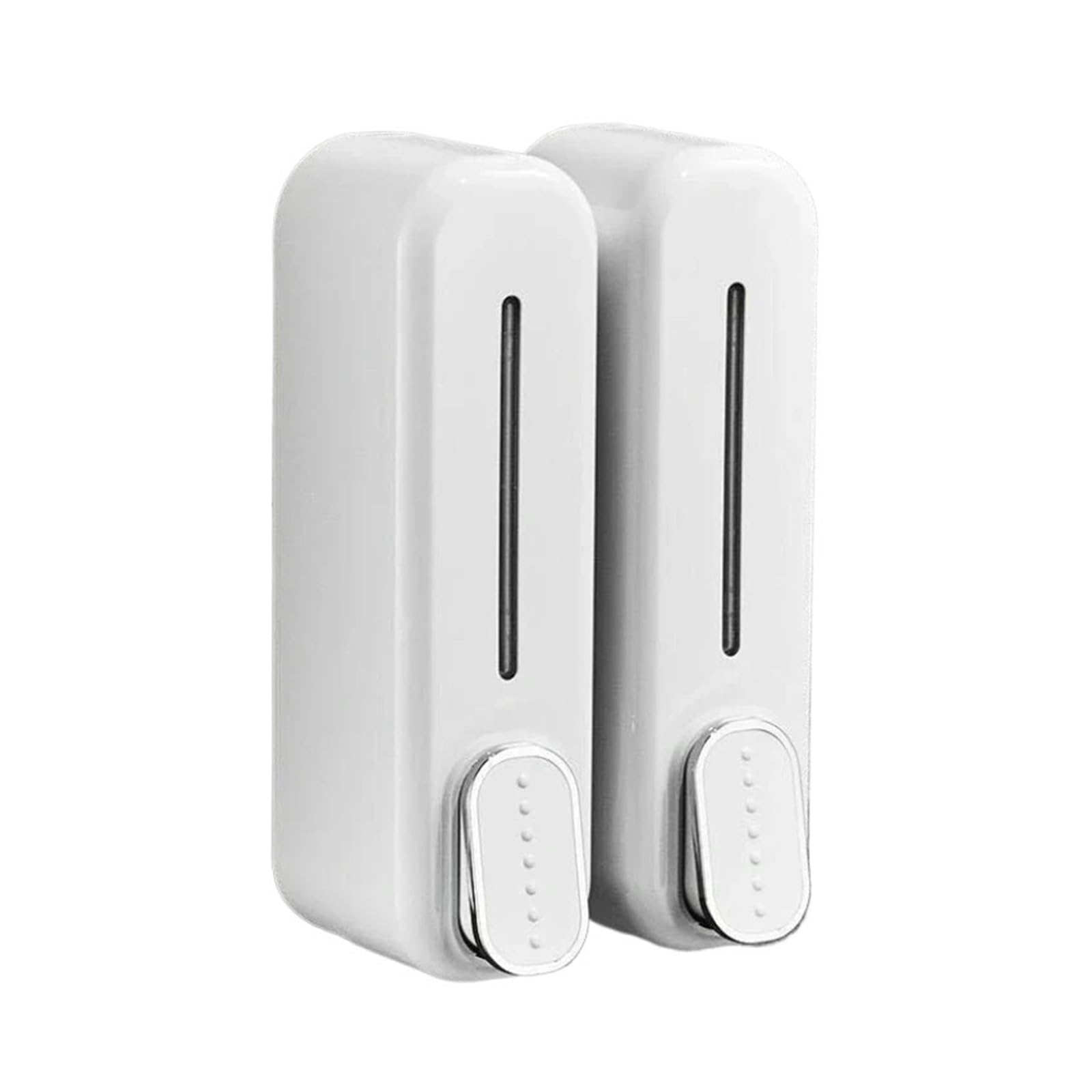 Soap Dispenser, Wall Mounted Manual Soap Dispenser Shampoo Shower Gel Lotion Container Multicolor(2pcs White)