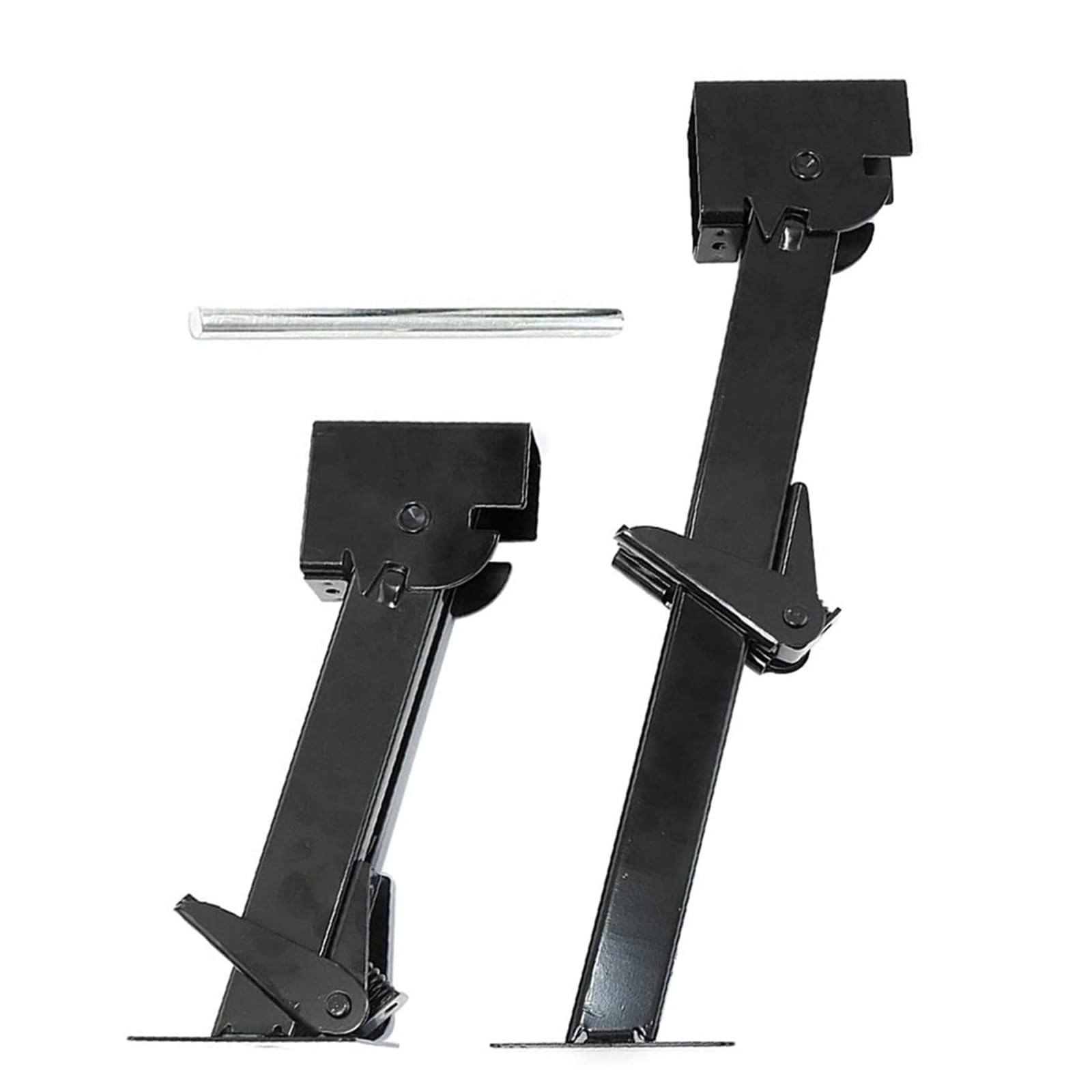 Gatos estabilizadores de remolque de 2 piezas - Kit de emergencia telescópico plegable ajustable para RV y automóvil, 454 kg para soportes y varillas de estabilizador de remolque de viaje y