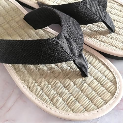 Men Comfortable Sandals, Men's Mat Flip Flops Summer Outside Wear Casual Sandals Flip Flop Shoes Sale Clearance (Black 6.5 UK)4
