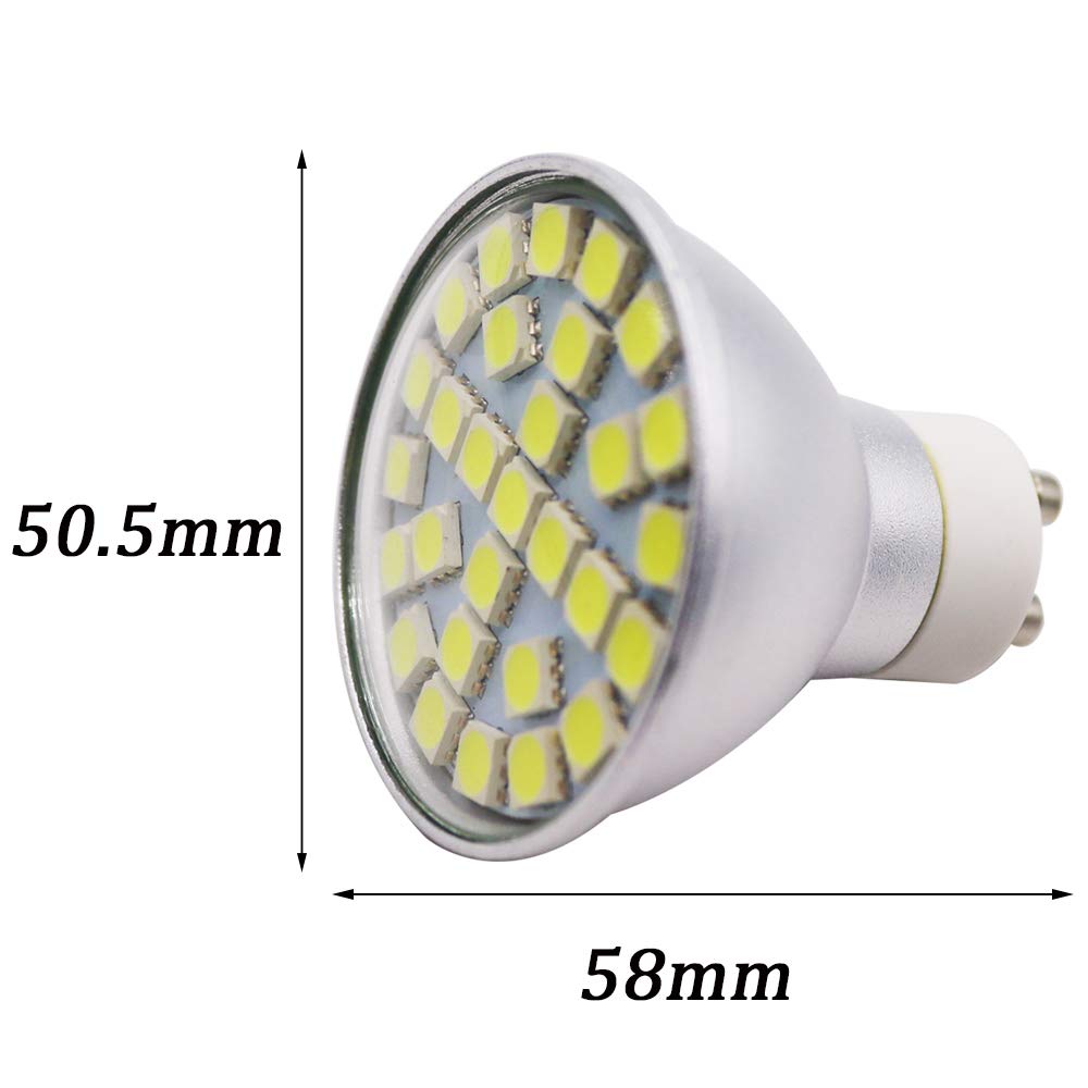 Xindaxin - Juego de 20 bombillas led (GU10, 4 W, no regulable, 400-420 lúmenes, luz blanca cálida, 2800-3200 K, 120 °)