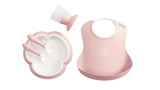 BabyBjörn Baby Girl Bibs and Dinner Set 5pc