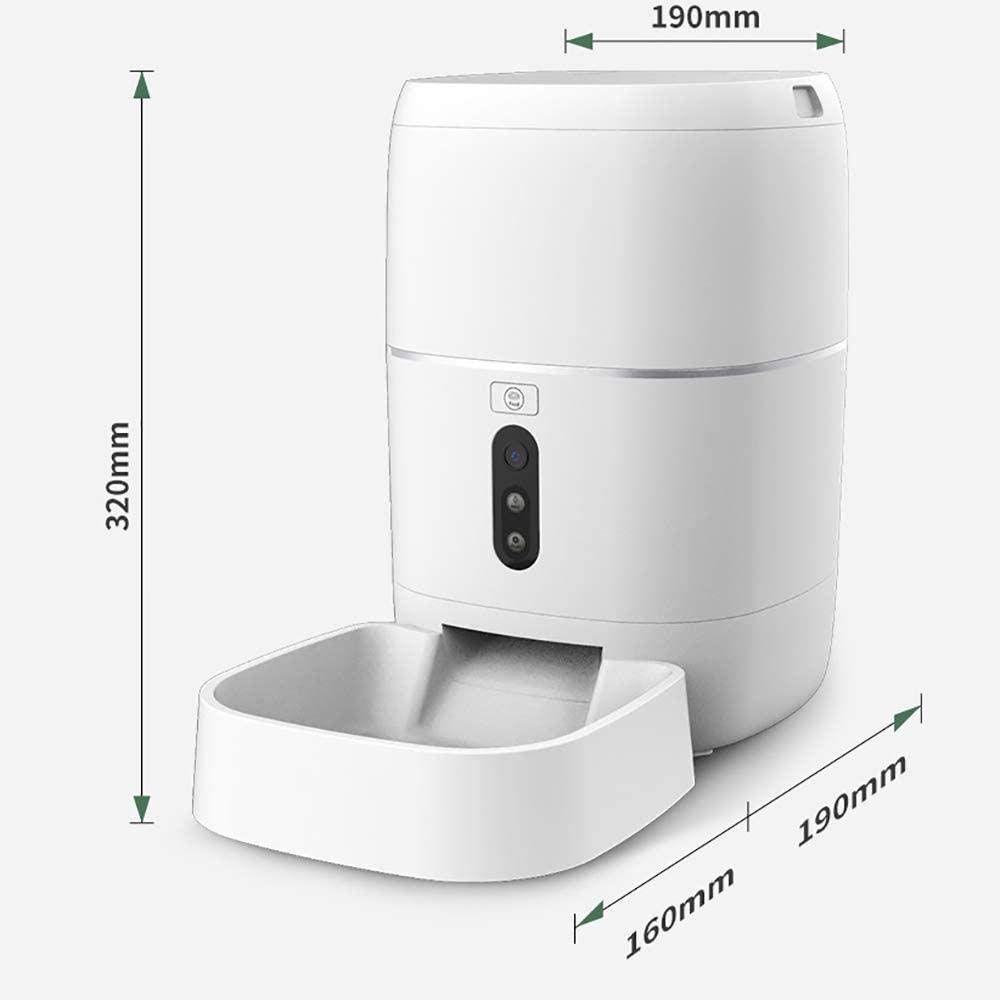6L WiFi Alimentatore Automatico di Animali Distributore Automatico di Alimenti Quantificazione temporizzata Telecomando Timer programmabile Tramite Telefono Cellulare per Cani e Gatti