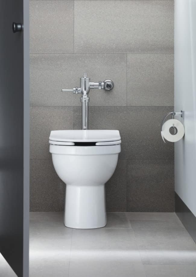 Duravit Starck 3 toilet bowl installed in a modern bathroom, front view