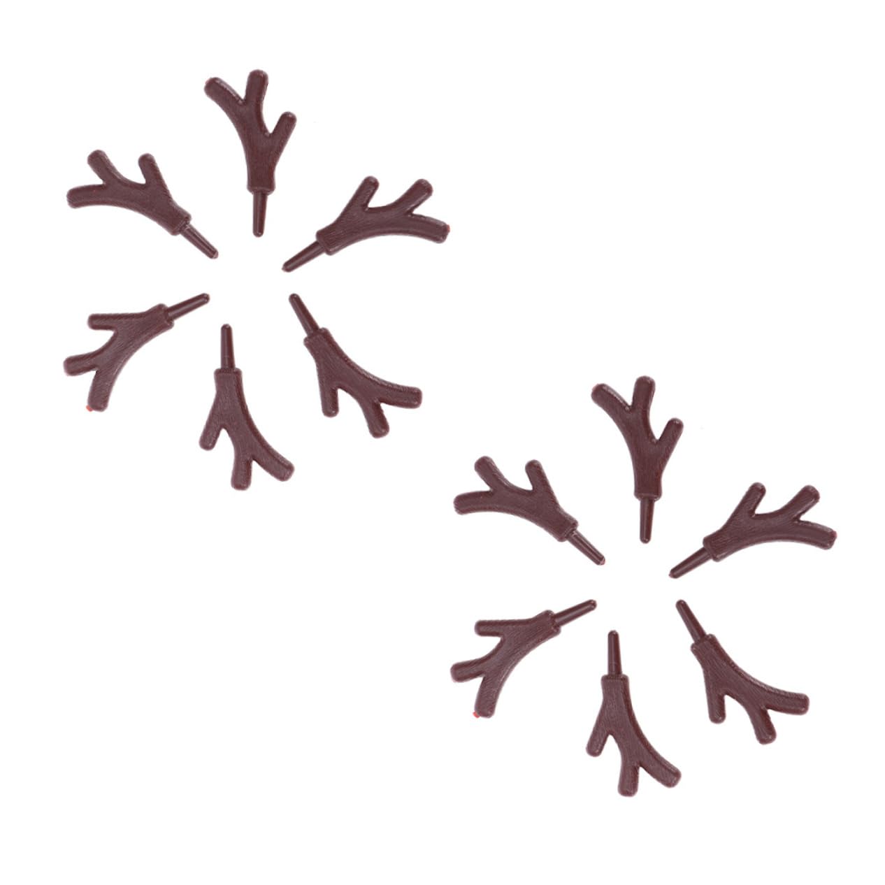 NUOBESTY 3 Sätze Ast Geweih Zweiggeweihe Selber Machen Schneemann Diy Verzierung Weihnachtsschneemannaufkleber Bausatz Weihnachtsfensteraufkleber Rentiergeweih Brown Plastik 120 Stück * 3