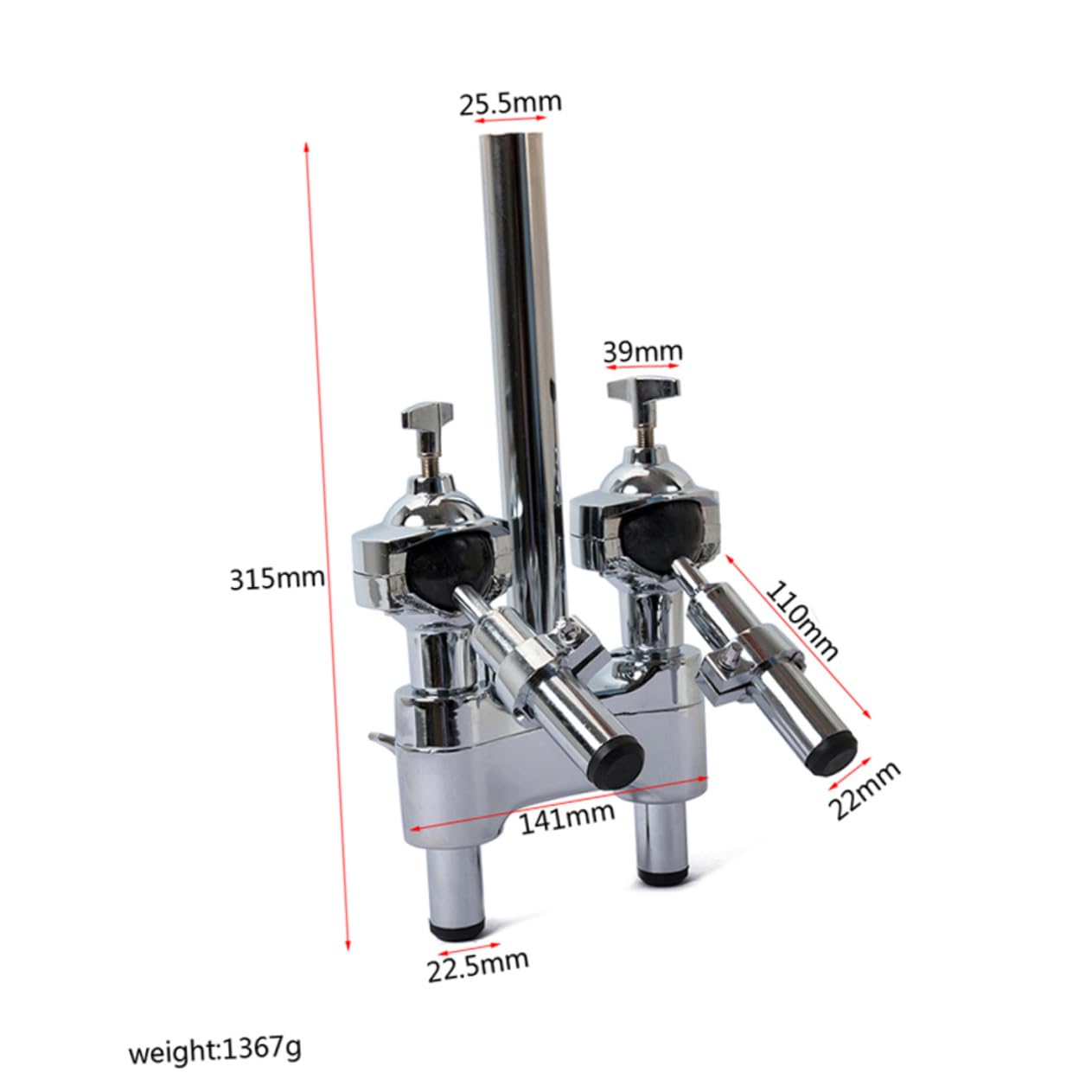 GOOHOCHY Lightweight Drum Tom Holder Stand Double Tom Mount Bracket for Drum Set Accessories Easy to Carry