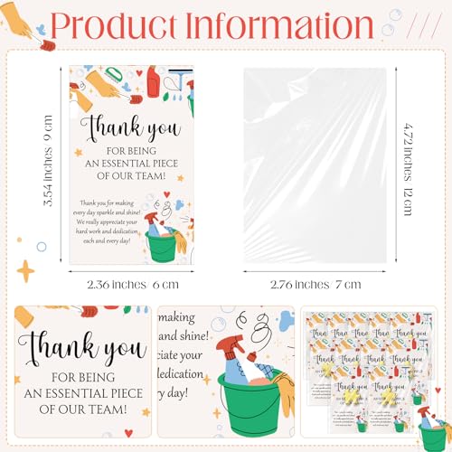 Tondiamo Housekeeping Appreciation Week Gifts Bulk Puzzle Lapel Pin with Thank You Card for Housekeeper EVS Week Cleaner3