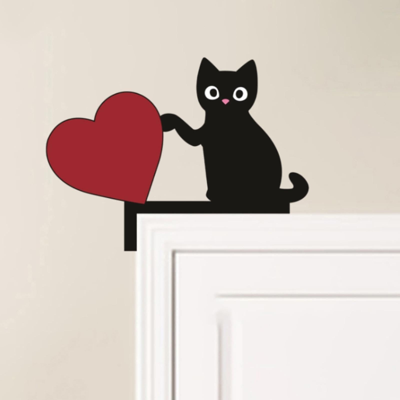 Amazon.co.jp: 木製の猫のドアバレンタインデードアフレーム飾り飾り