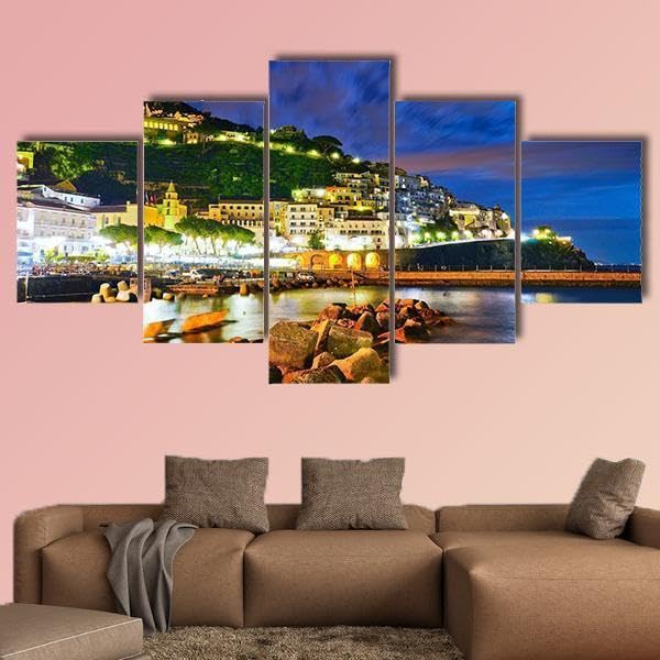 Tableaux décoratifs muraux salon motif Italie avec cadre inclus
