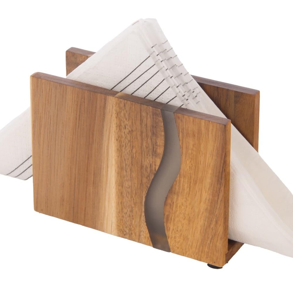 orion group Serviettenhalter Serviettenspender Serviettenständer aus Holz River 12x8,5 cm