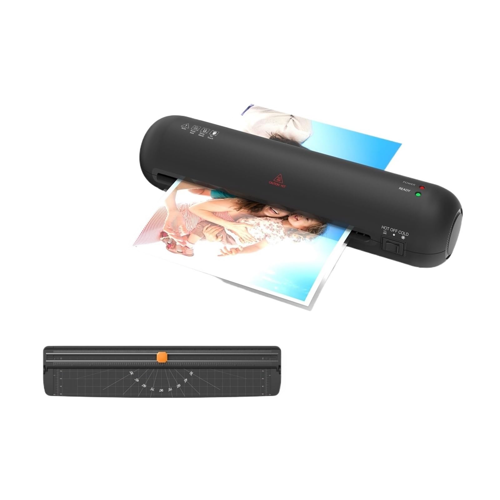 Maszyna do laminowania, Laminator Urządzenie do laminowania dokumentów fotograficznych Wsparcie laminowania na gorąco i na zimno System 2 wałków do domu, biura i szkoły