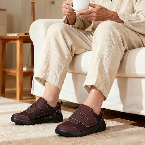 Image of Sisttke Women's Diabetic Shoes Wide Toe Box Slip-On Shoes | Elderly Footwear for Swollen Feet, Edema, Neuropathy & Foot Pain Relief