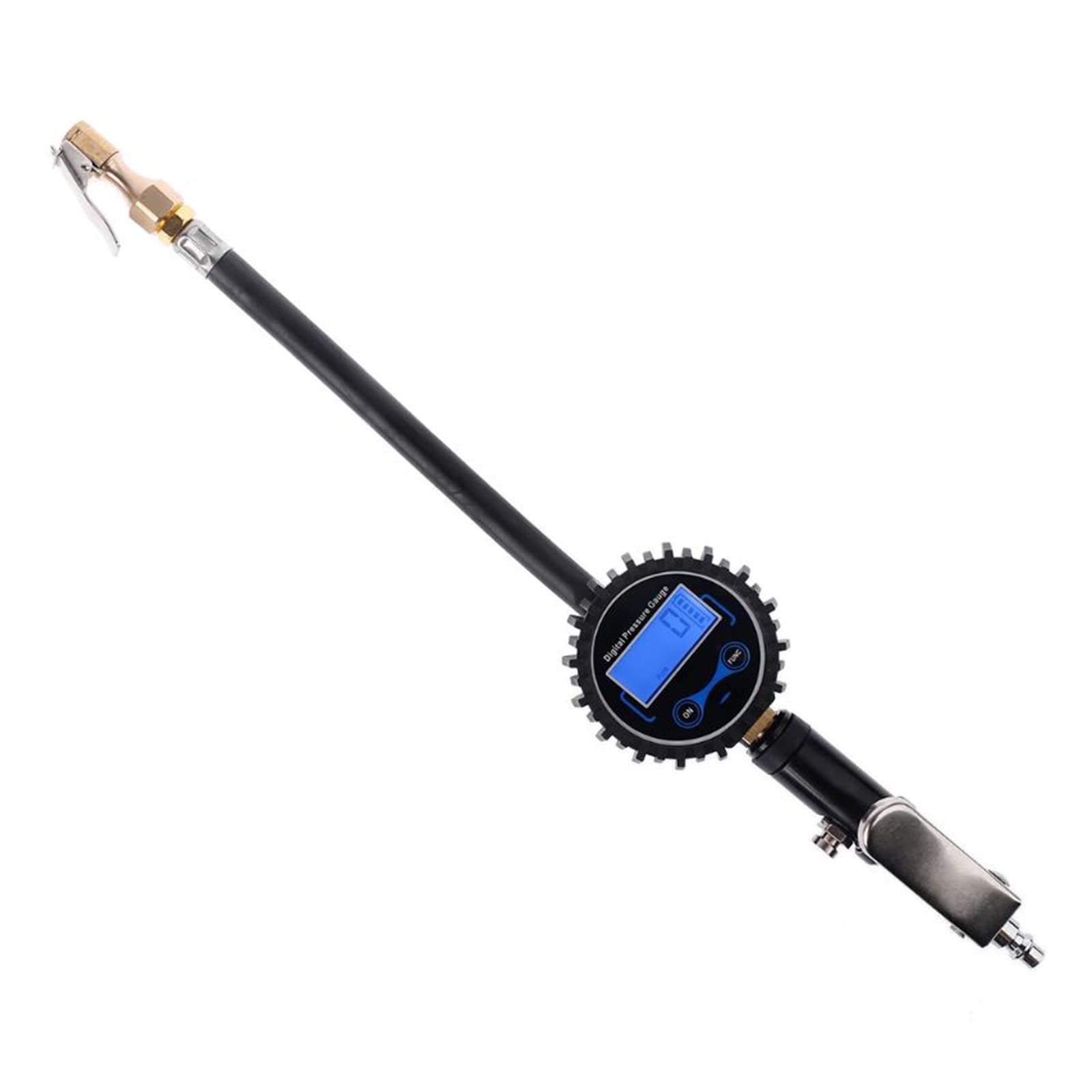 HMTE Inflador de neumáticos Digital con manómetro 200 PSI Mandril de Aire Apto para camión/Coche/Bicicleta