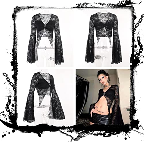 Image of Goth Shrug Black Gothic Victorian Shrugs Crop Top For Women