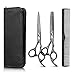 Hair Cutting Scissors, Sharp Regular Hair Cutting Shear, Hair Thinning Scissor ▏A set with Hair Comb, Leather Scissors Case, Hair Cutting Cape for Personal and Professional Use by TC JOY